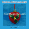 Ceramic star christmas hanging ornaments with snowman design